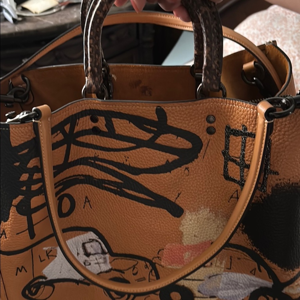 Artistic Tan Tote Bag - Picture 5 of 7
